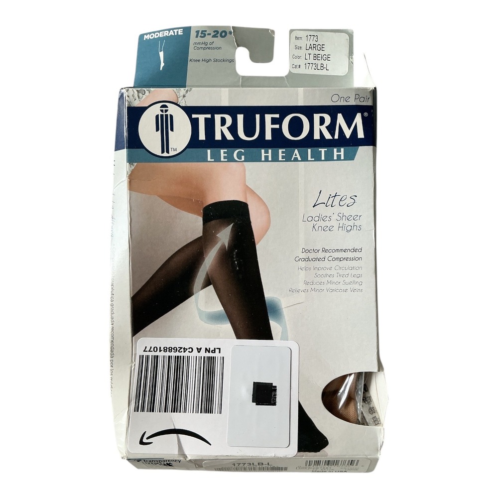 Truform - Lites Ladies Sheer Knee Highs (Large)‎ - 15-20 mmHg Compression